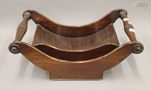 A 19th century mahogany cheese coaster. 43 cm wide.