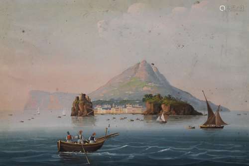 19TH CENTURY SCHOOL, Mediterranean Scene, possibly Capri, go...