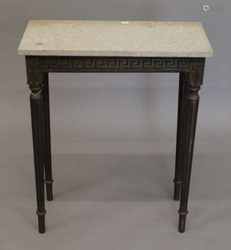 A 19th century style console table. 61 cm wide.