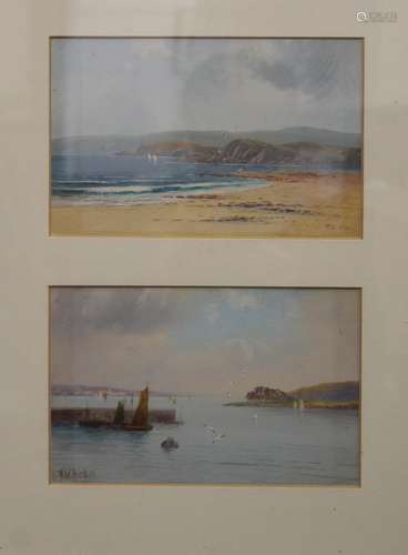 H W HICKS, Views of the River Exe, watercolours, both signed...