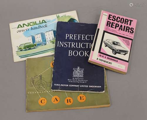 A selection of vintage car manuals.