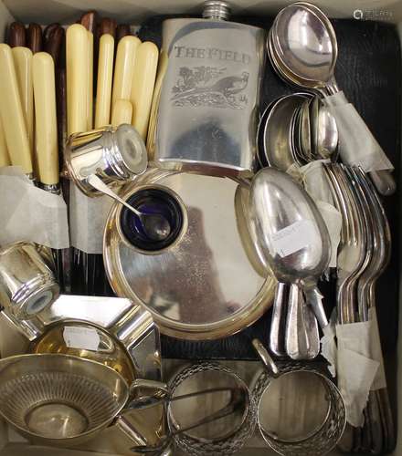 A quantity of silver plate.