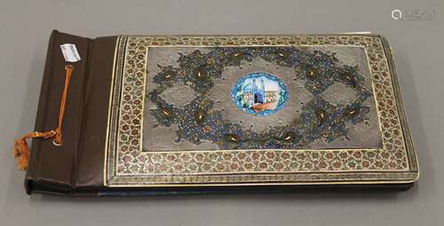 A Kashmiri photograph album with unmarked silver mounts. 36....