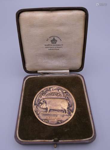 A National Pig Breeders Association medal awarded to G.