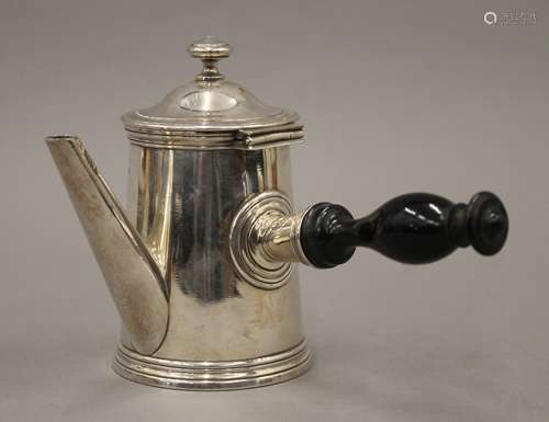 A Christoffle chocolate pot. 11 cm high.