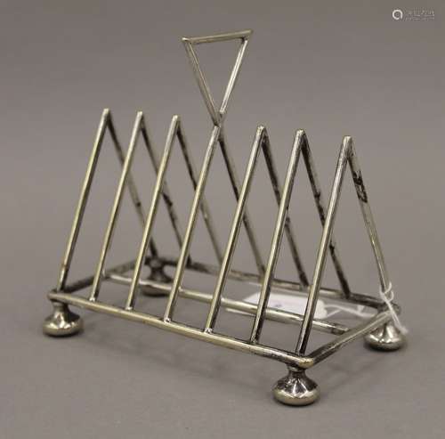 An early 20th century EPNS toast rack in the manner of Chris...