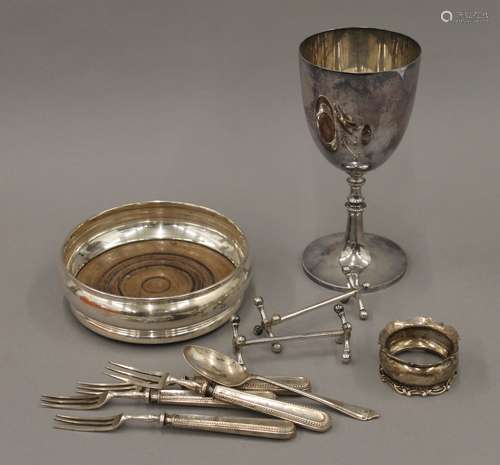 A quantity of various silver and silver plate.