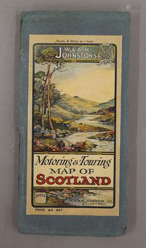 A W & A K Johnston's Motoring and Touring Map of Scotland.