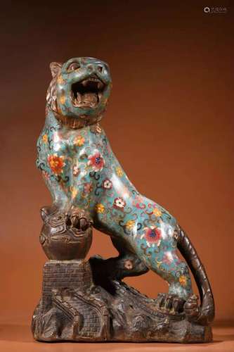 chinese cloisonne tiger ornament