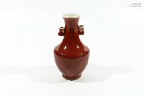 chinese red glazed porcelain vase