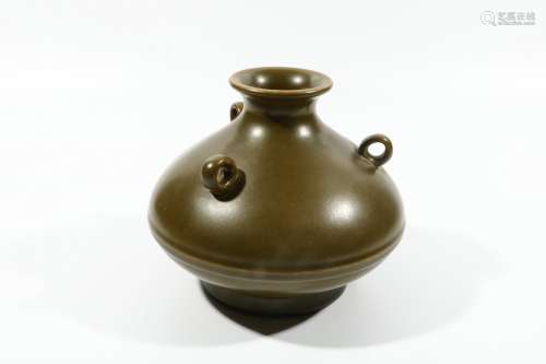 chinese brown glazed porcelain jar