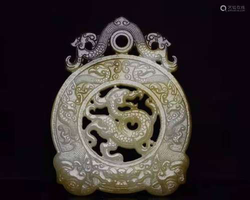 chinese jade dragon pendant