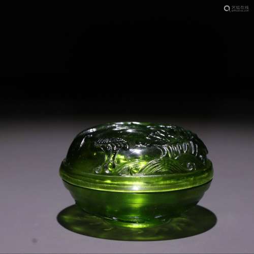 chinese old glass box