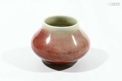 chinese red glazed porcelain water washer