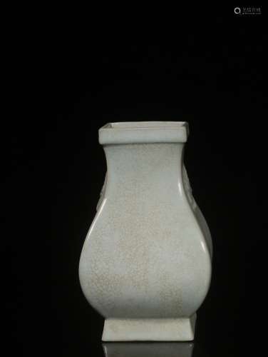chinese ru kiln porcelain square vase