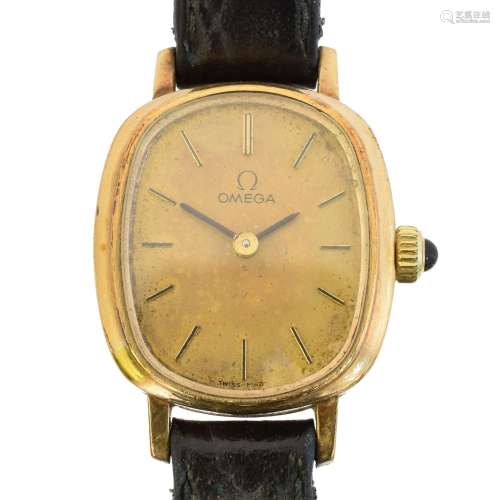 A ladies 9ct gold Omega watch,