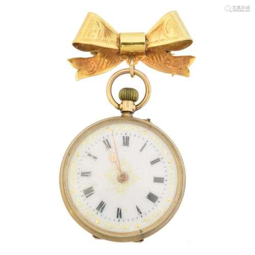 A 9ct gold fob watch,