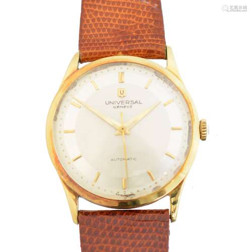 An 18ct gold Universal Geneve automatic watch,