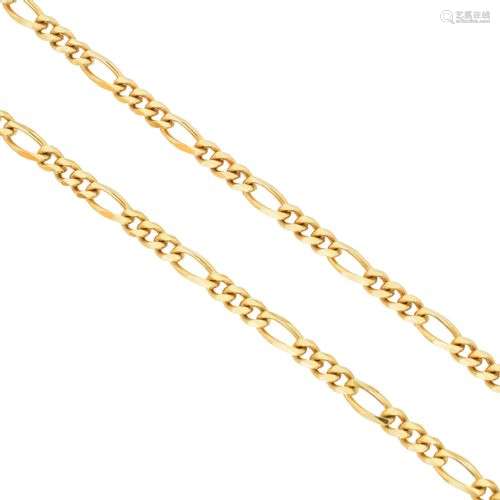 An 18ct gold chain necklace,