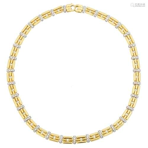 An 18ct gold diamond necklace by Chimento,