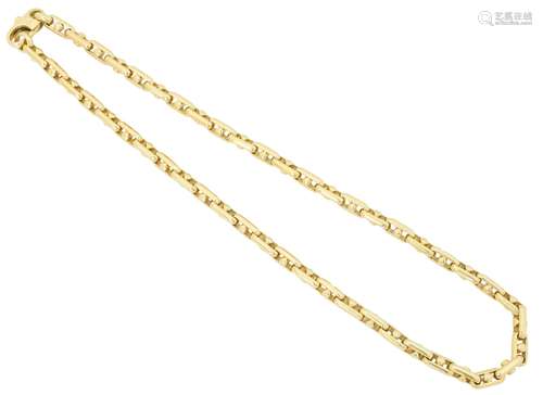 An 18ct gold fancy link necklace,