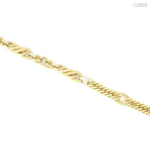 An 18ct gold bracelet,