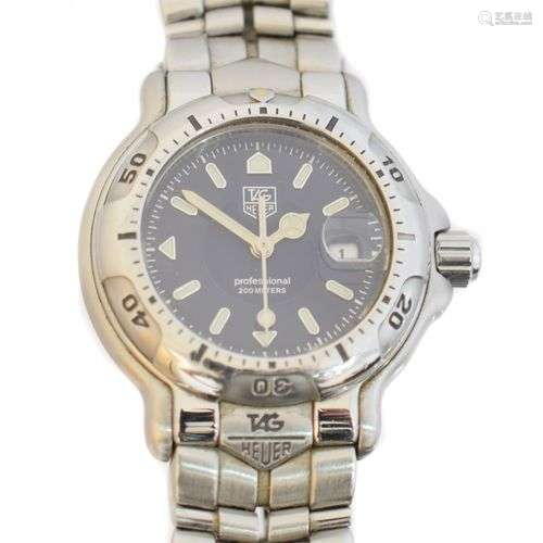 A ladies stainless steel Tag Heuer watch,