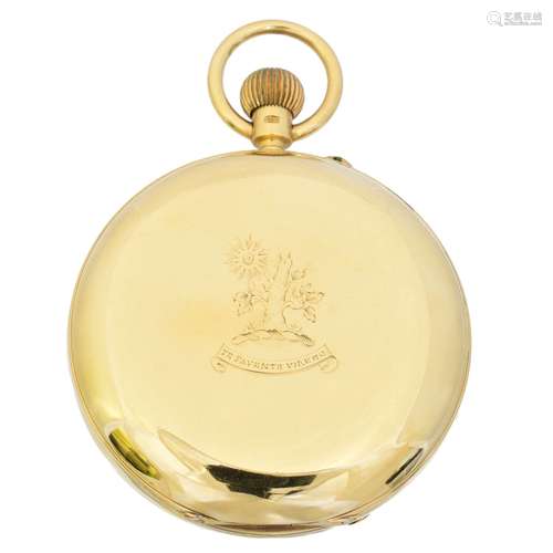 An 18ct gold full hunter pocket watch,