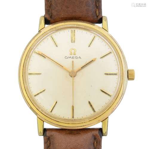 An Omega gold plated watch,