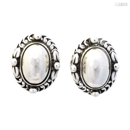 A pair of Georg Jensen 'Heritage' earrings,
