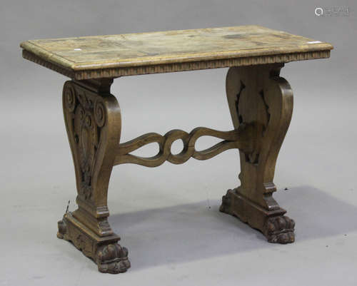 An early 20th century Italian walnut occasional table, raise...