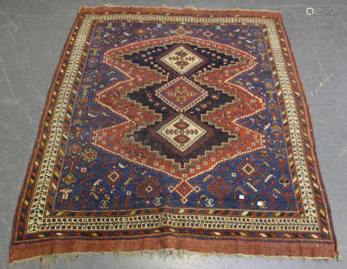 An Afshar rug, South-west Persia, early 20th century, the bl...