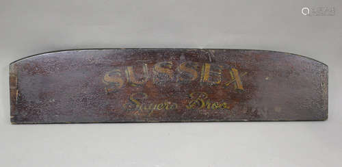 A 19th century sign written 'Sussex Sayers Bros' advertising...