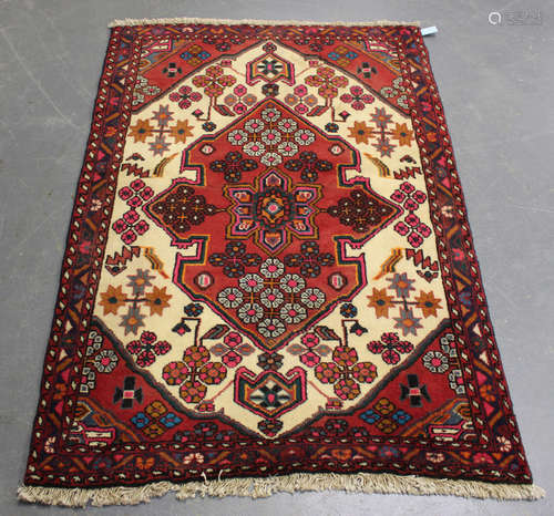 A Hamadan rug, North-west Persia, mid-20th century, the ivor...