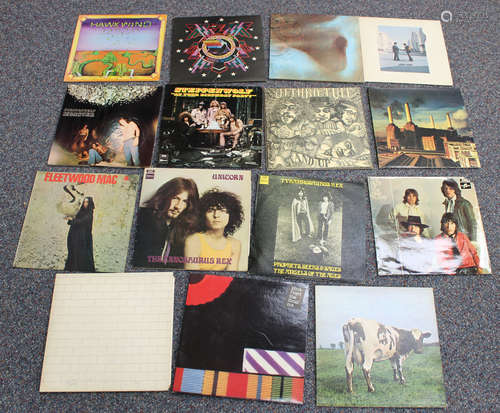 A collection of LP records and singles, including albums by ...