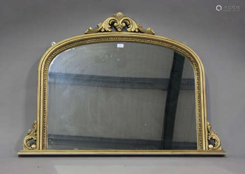 A modern Victorian style overmantel mirror, 92cm x 127cm, to...