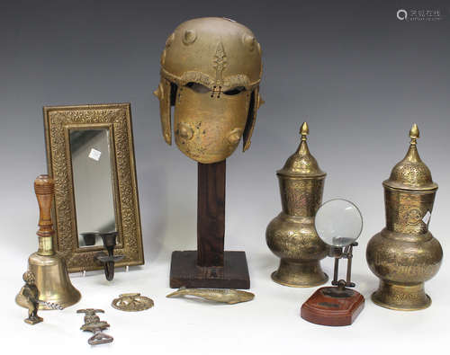 A mixed group of collectors' items and metalware, including ...