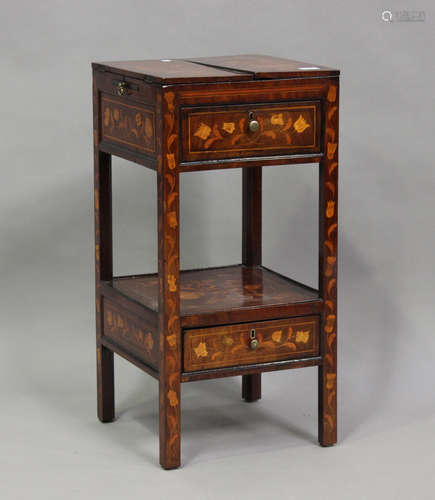 A late 18th/early 19th century Dutch mahogany and floral mar...