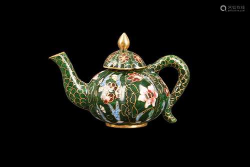 A CHINESE MINIATURE ENAMEL TEAPOT