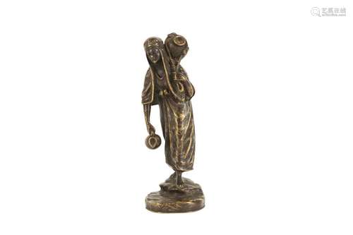 A SMALL LATE 19TH CENTURY FRENCH ORIENTALIST BRONZE FIGURE O...