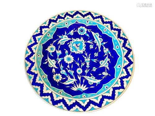 Theodore Deck Impressive Large Sized Iznik Style Platter