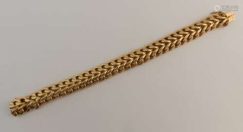 Bracelet souple or jaune. L. 19 cm. Poids. 22.7g.