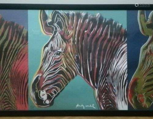Andy Warhol (1928 - 1987) d'après. Grevy's Zebra. 3 estampes...