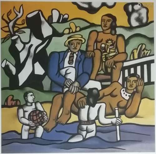 Fernand Léger (1928 - 1987) d'après. La partie de campagne. ...