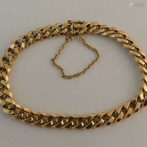 Bracelet maille gourmette or jaune. Poids. 11g.