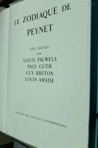 Raymond Peynet. Les 12 signes du zodiaques. 12 estampes (lég...