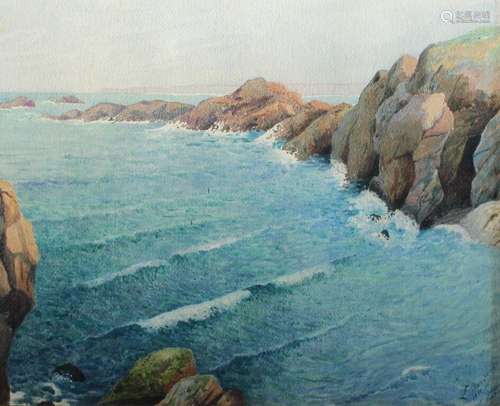 L. Sard. Quiberon. Aquarelle. 45 x 61 cm.