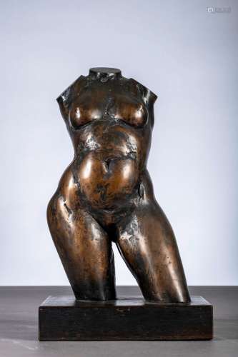 Irenée Duriez : sculpture en bronze 'torse' (42x25x18cm)