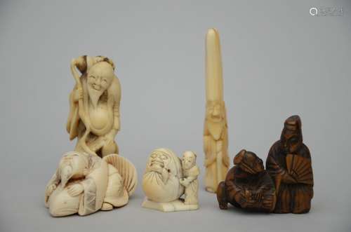 Lot: cinq netsuke japonais (*)