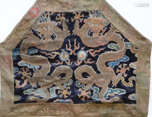 Un fragment en soie chinoise Kesi 'dragons', dynastie Qing (...